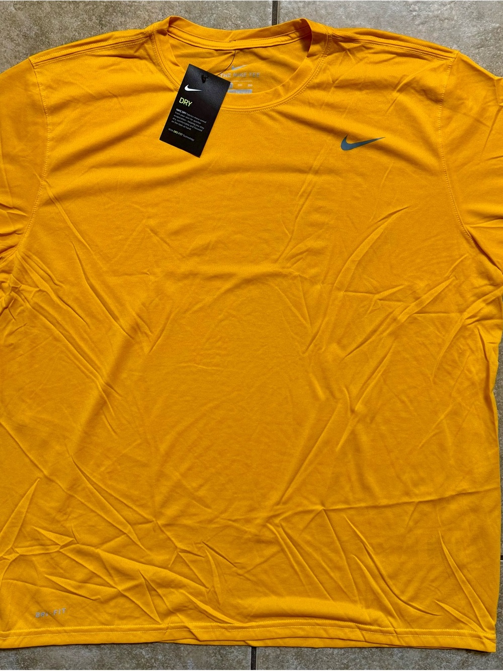 Nike Dri-Fit Legend Men’s Size 2XL Orange Gold Shirt New FAST SHIPPING